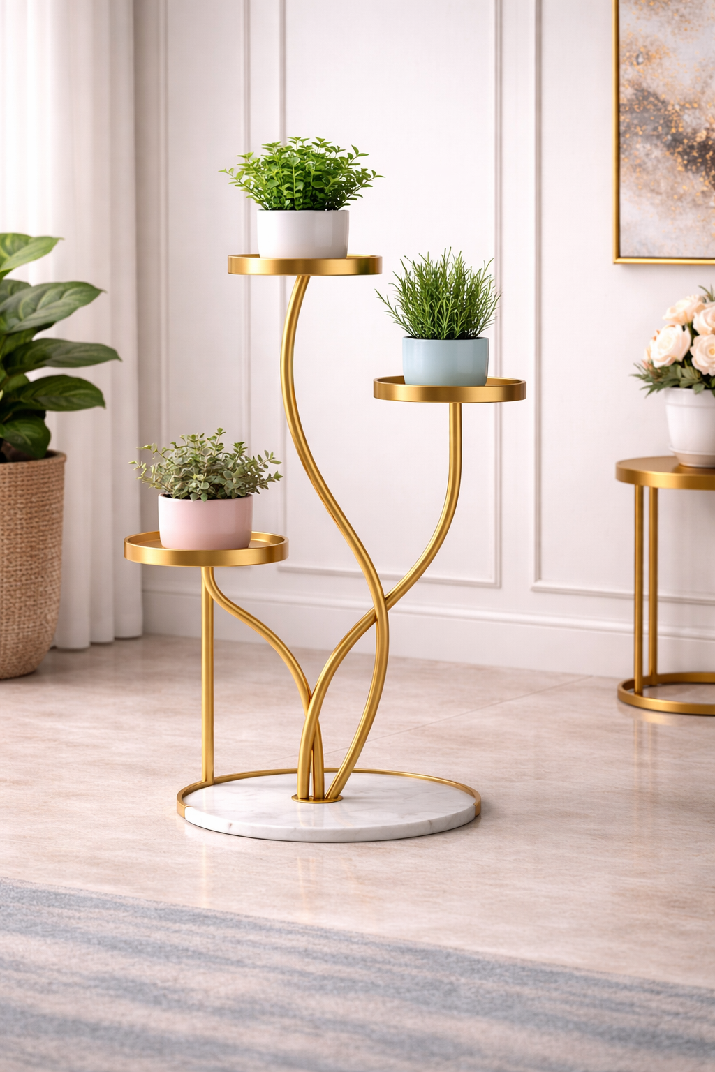 ESTANTE ELEGANTE PARA PLANTAS EN NIVELES