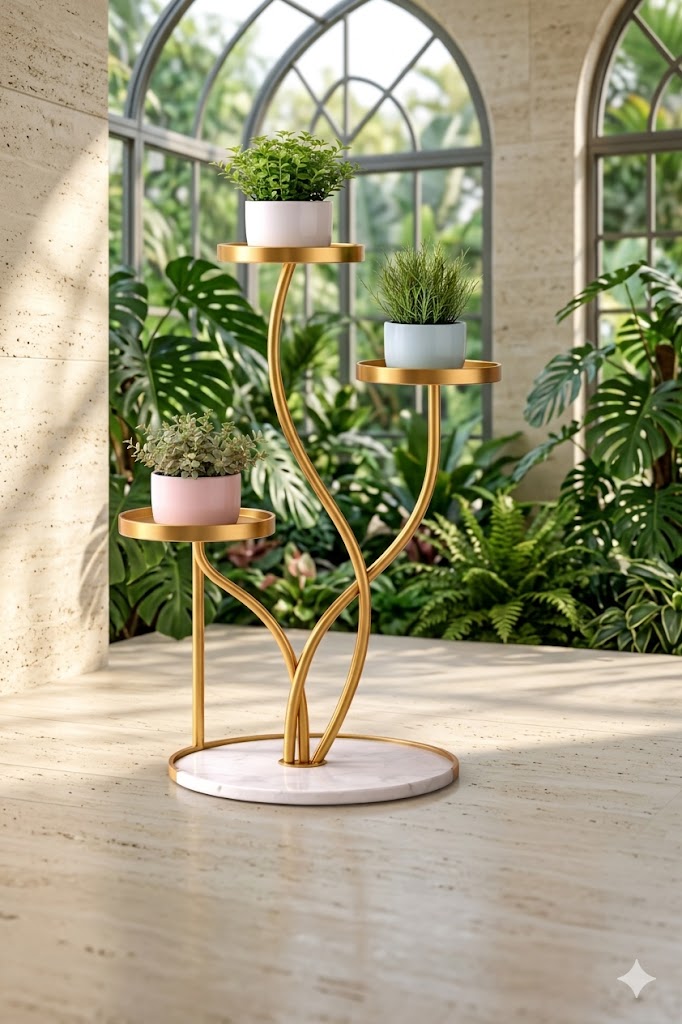 ESTANTE ELEGANTE PARA PLANTAS EN NIVELES