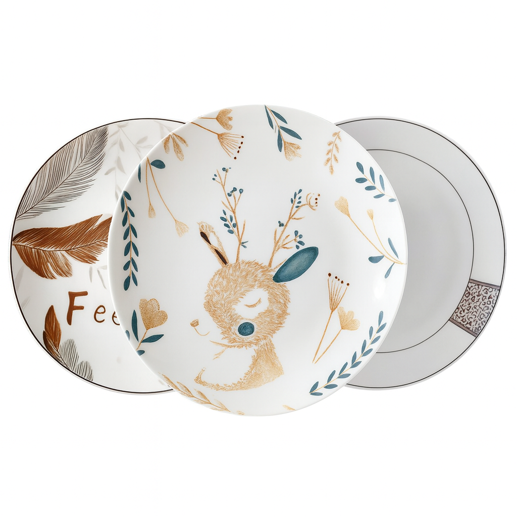 8" Plato con estampado