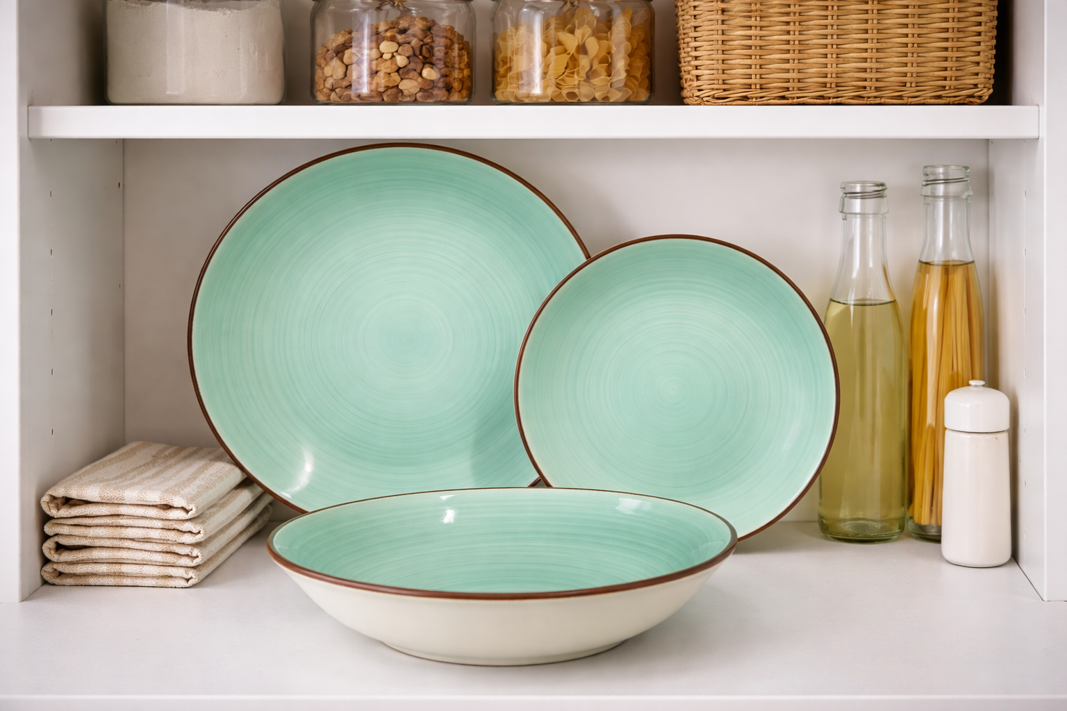 Set de plato y bowl de ceramica variedad