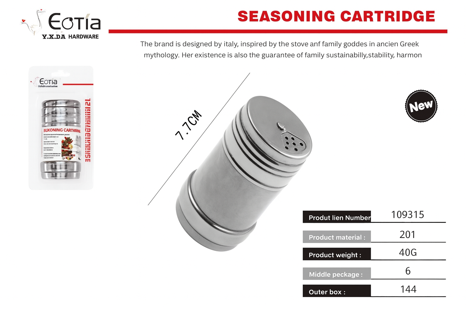 Botella para Condimentos de Acero Inoxidable  – Compacta, Elegante y Duradera (7.7 × 4.5 cm)