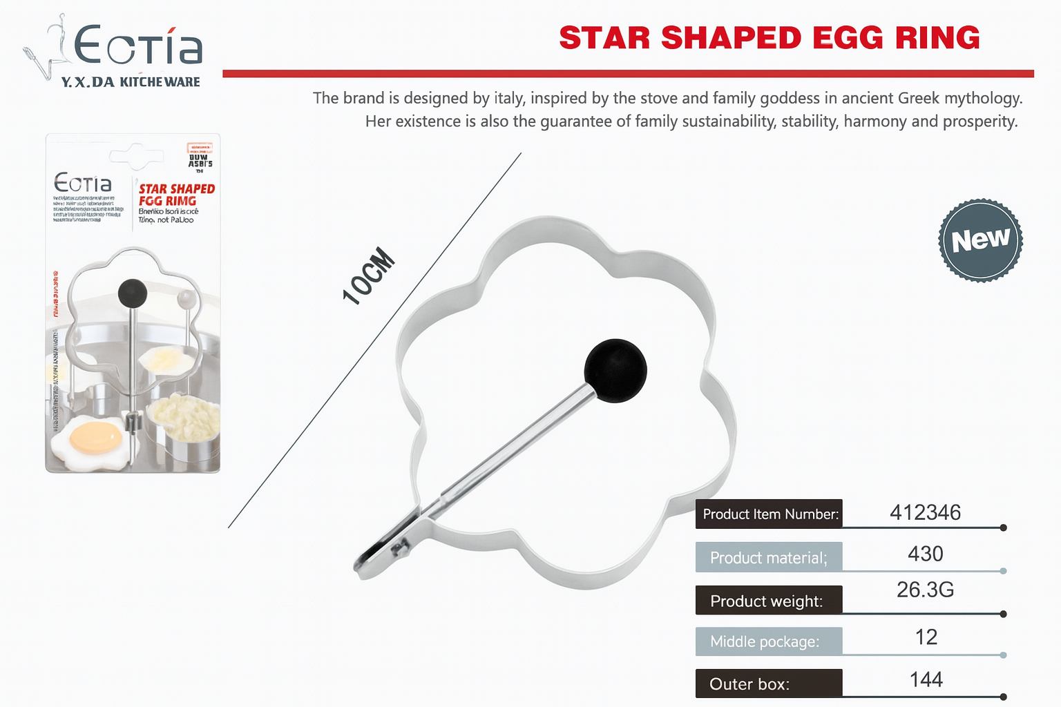 Molde para Freír Huevo – Acero Inoxidable, Antiadherente y Duradero