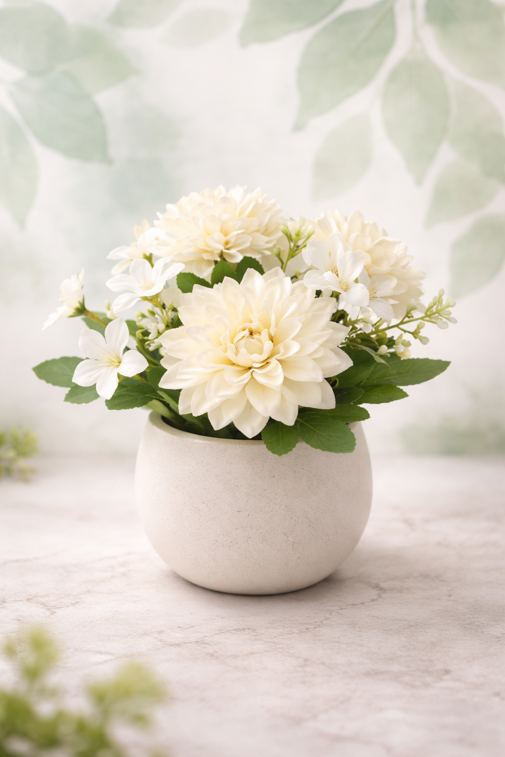 Maceta Decorativa con Flores Artificiales