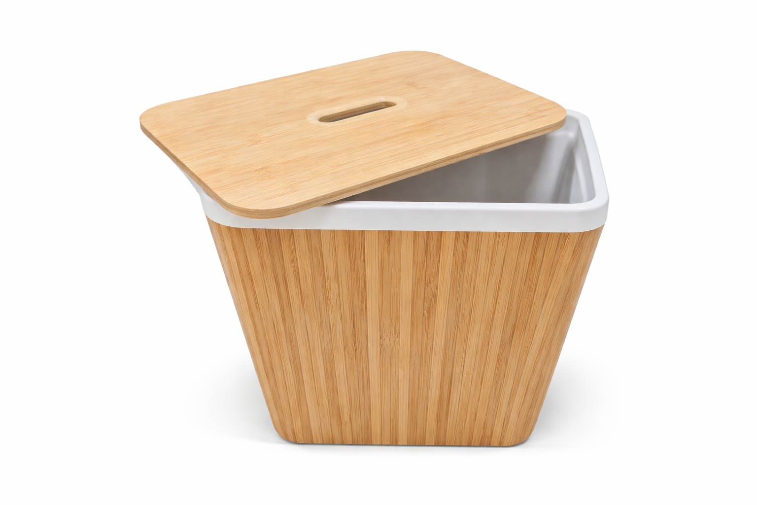 Cesta Rectangular de Bambú con Tapa