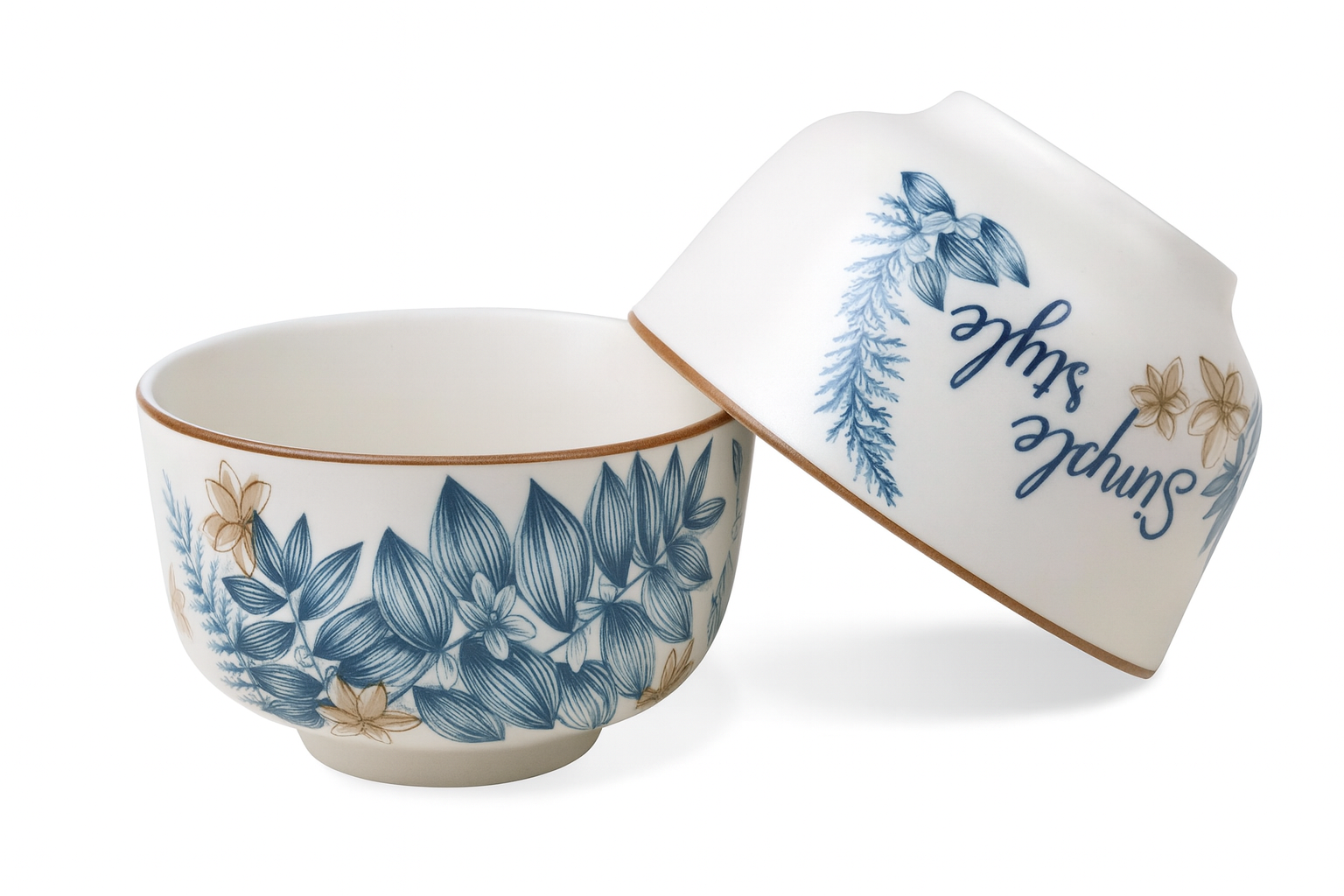6" Tazon recto con estampado