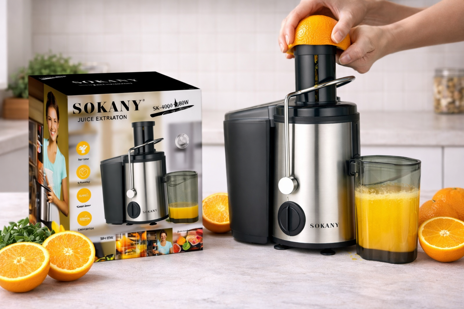 Extractor de Jugos Eléctricos 110V – Potente, Rápido y Saludable