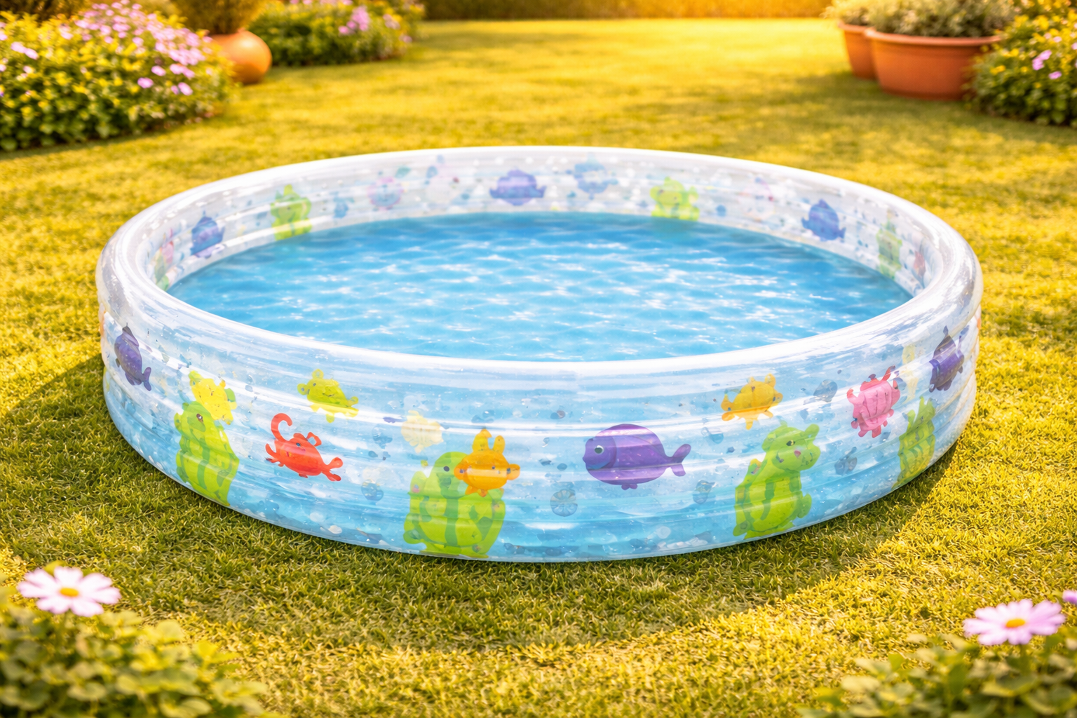 Entorno de Frescura y Juego: Piscina Infantil para el Verano