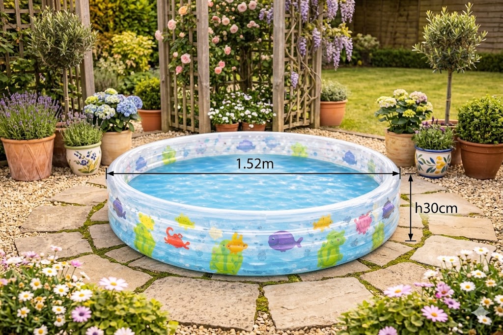 Entorno de Frescura y Juego: Piscina Infantil para el Verano