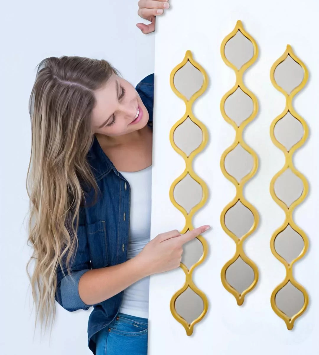 Set de Espejos Decorativos Gota DO – Color Champán | Juego de 3