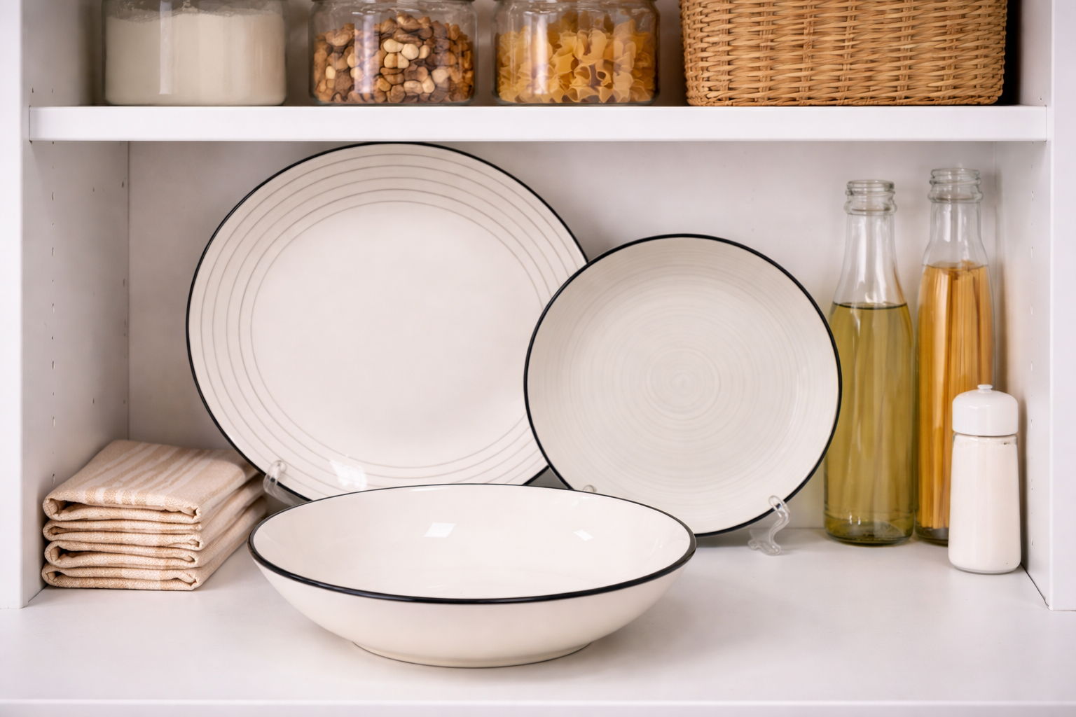 Set de plato y bowl de ceramica variedad