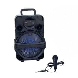 Bocina Reproductor con Micrófono – Sonido Potente y Diseño Portátil