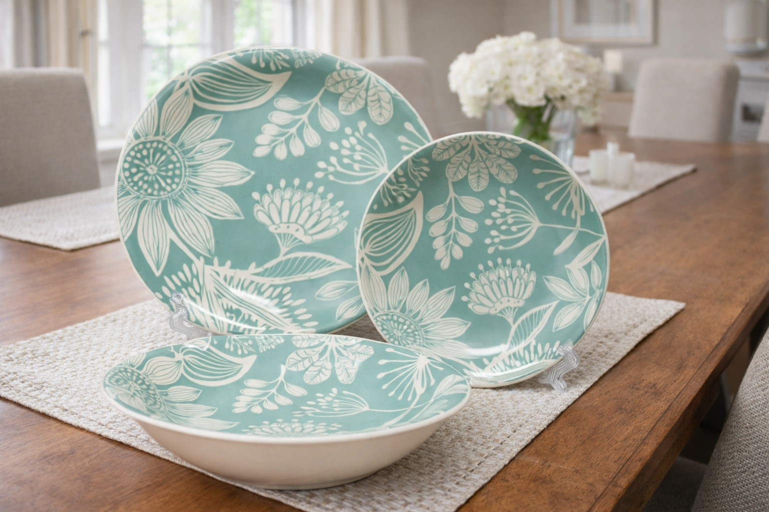 Set de plato y cuenco de ceramica variedad