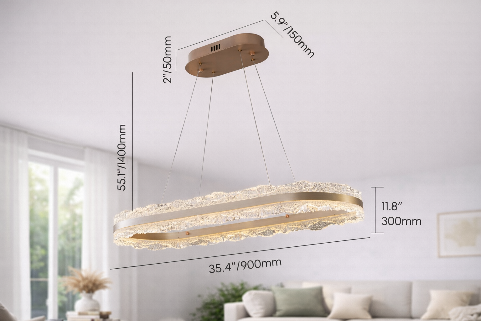 Lámpara LED Decorativa de Techo Colgante