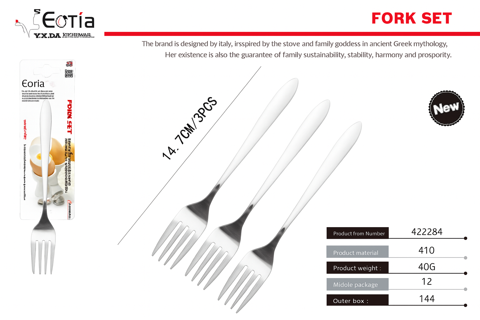 Juego de Tenedores 3 Piezas – Elegantes, Resistentes y Funcionales