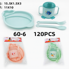 Set infantil de taza y vaso | Diseño Caracol y Pingüino