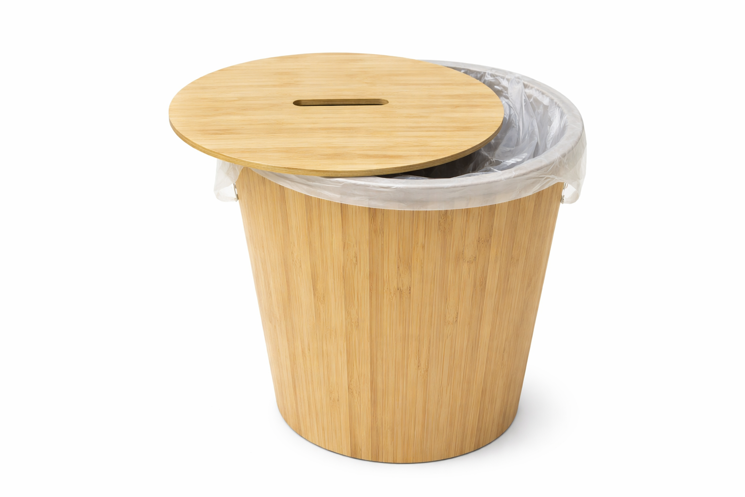 Cesta Redonda de Bambú con Tapa