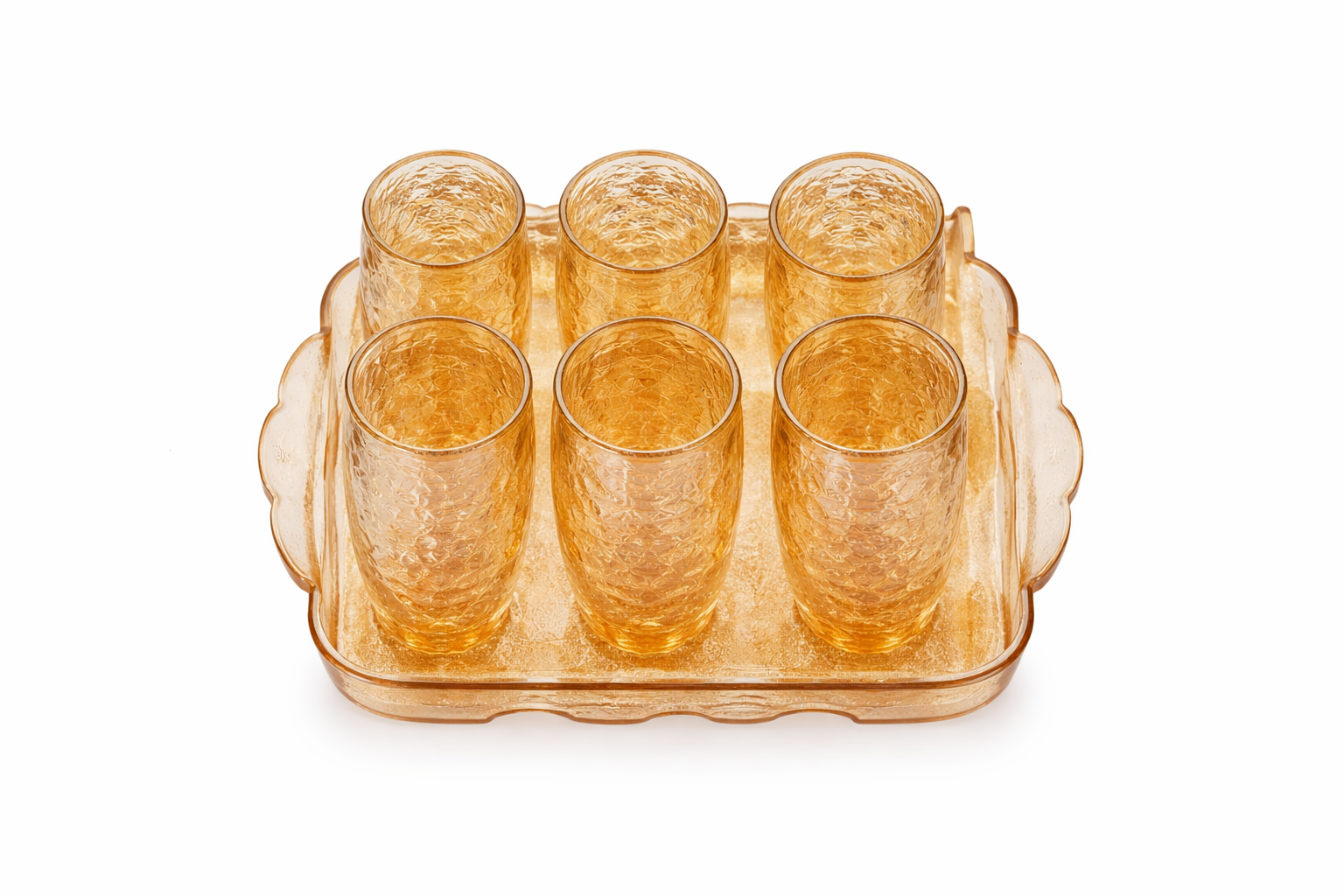 Set de bandeja y vaso