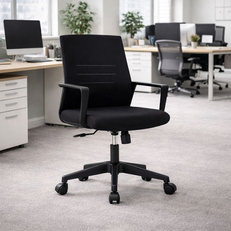 Silla de Oficina con Ruedas Negra