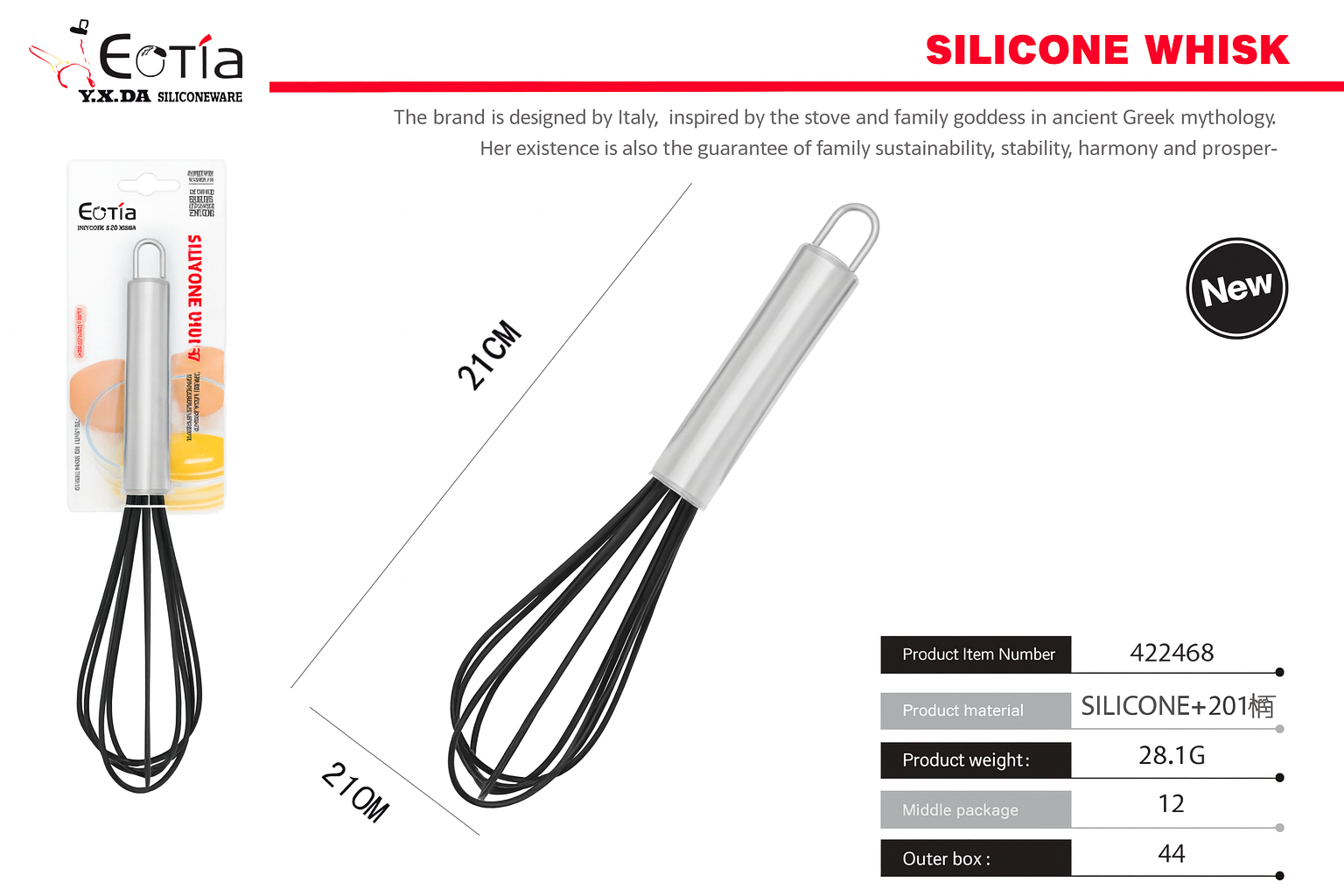 Batidor de Mano de Silicona – Flexible, Resistente y Antiadherente