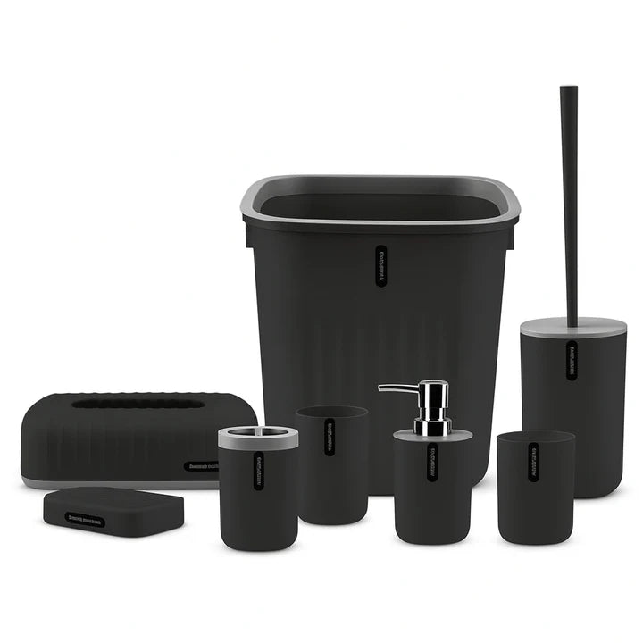 Set de Baño Moderno Texturizado – 8 Piezas