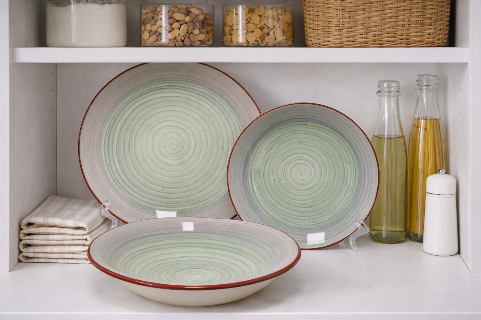 Set de plato y bowl de ceramica variedad