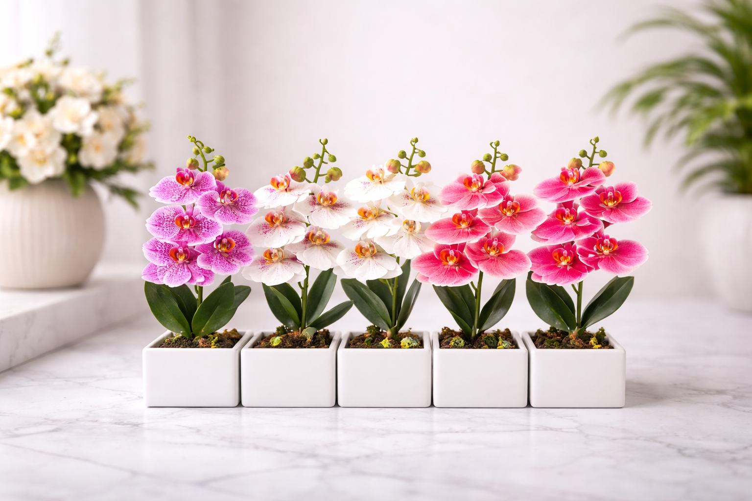 MINI ORQUÍDEA ARTIFICIAL CON MACETA