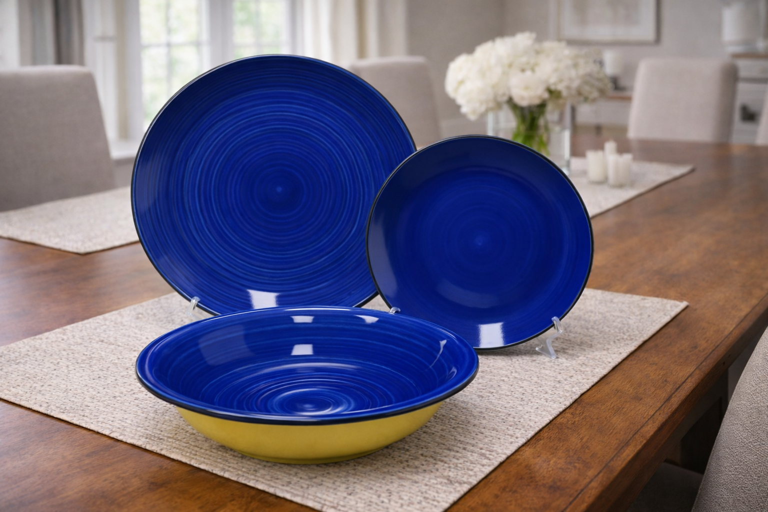 Set de plato y cuenco de ceramica variedad