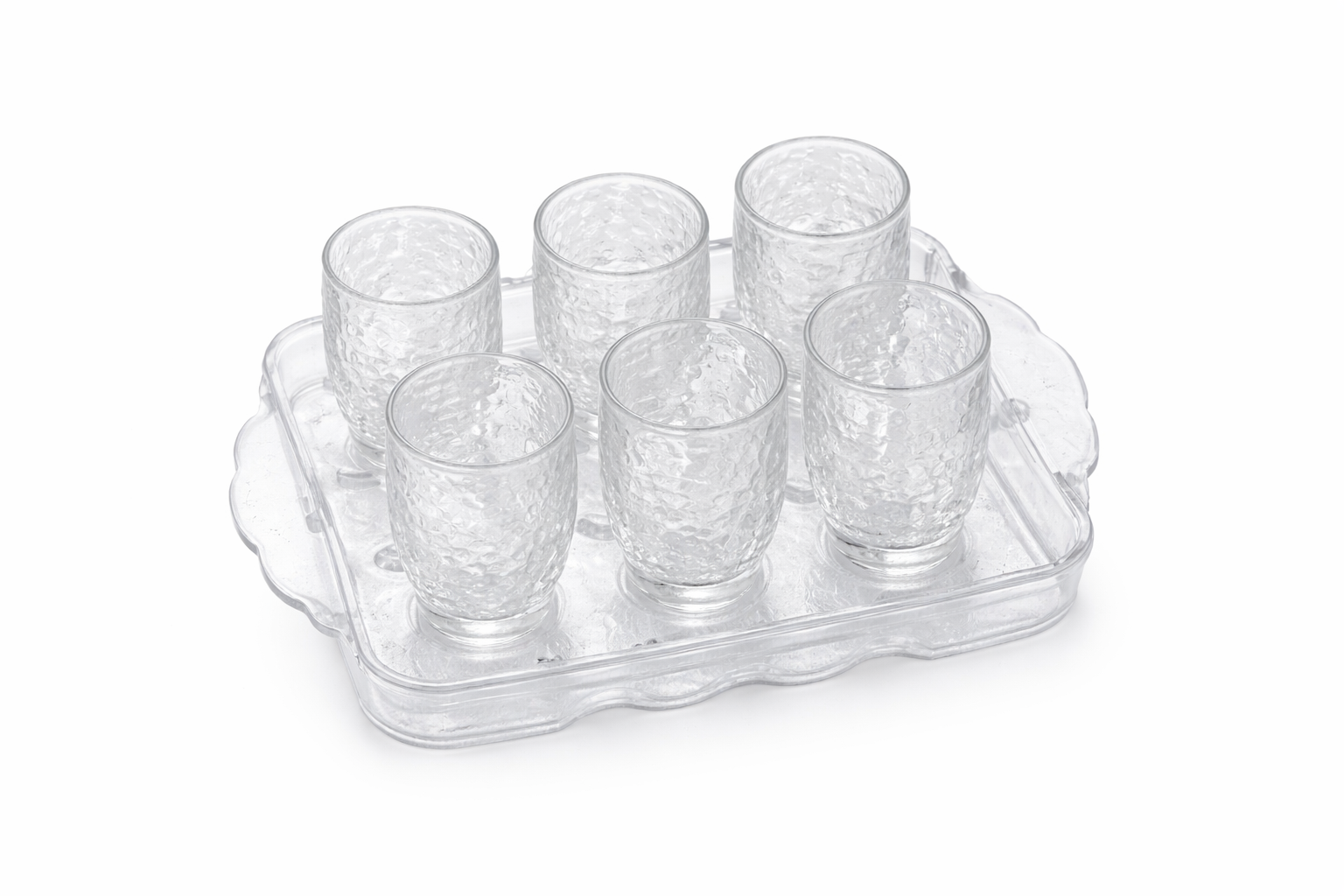 Set de bandeja y vaso