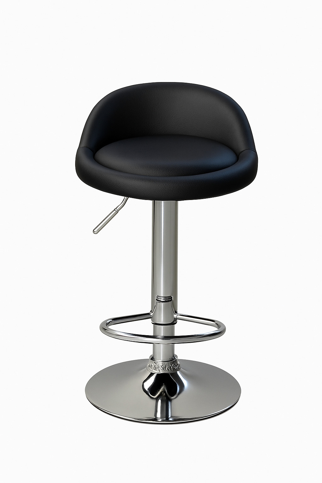 Silla de Bar  – Negra, Moderna y Compacta | Ideal para Barras, Cocinas y Negocios con Estilo