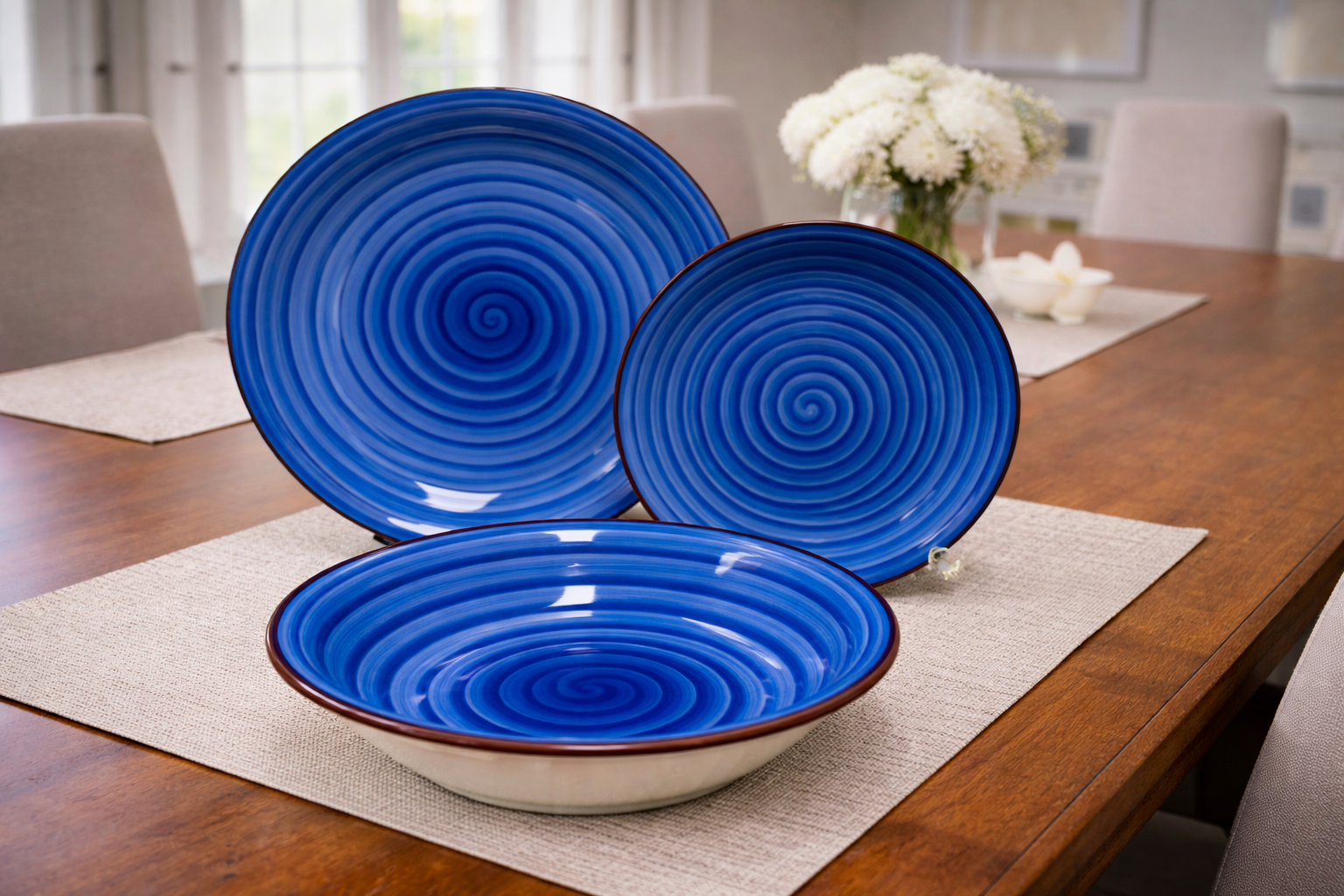 Set de plato y cuenco de ceramica variedad
