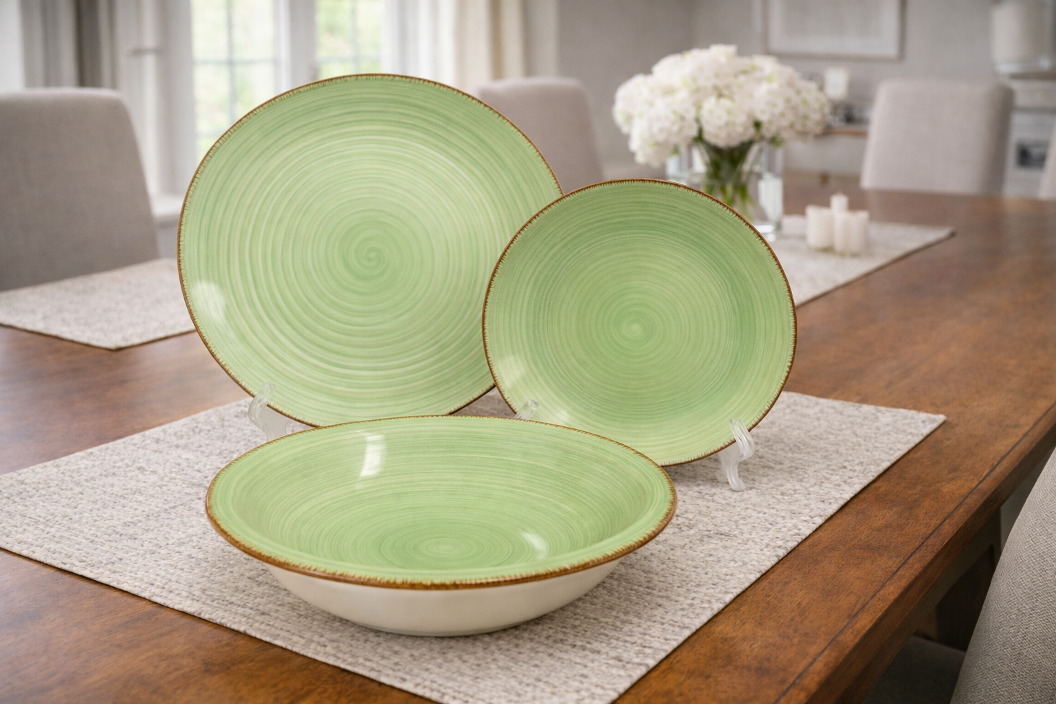 Set de plato y cuenco de ceramica variedad