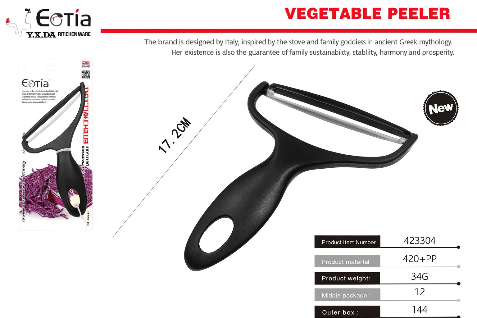 Pelador de Frutas Manual – Ligero, Eficiente y Ergonómico