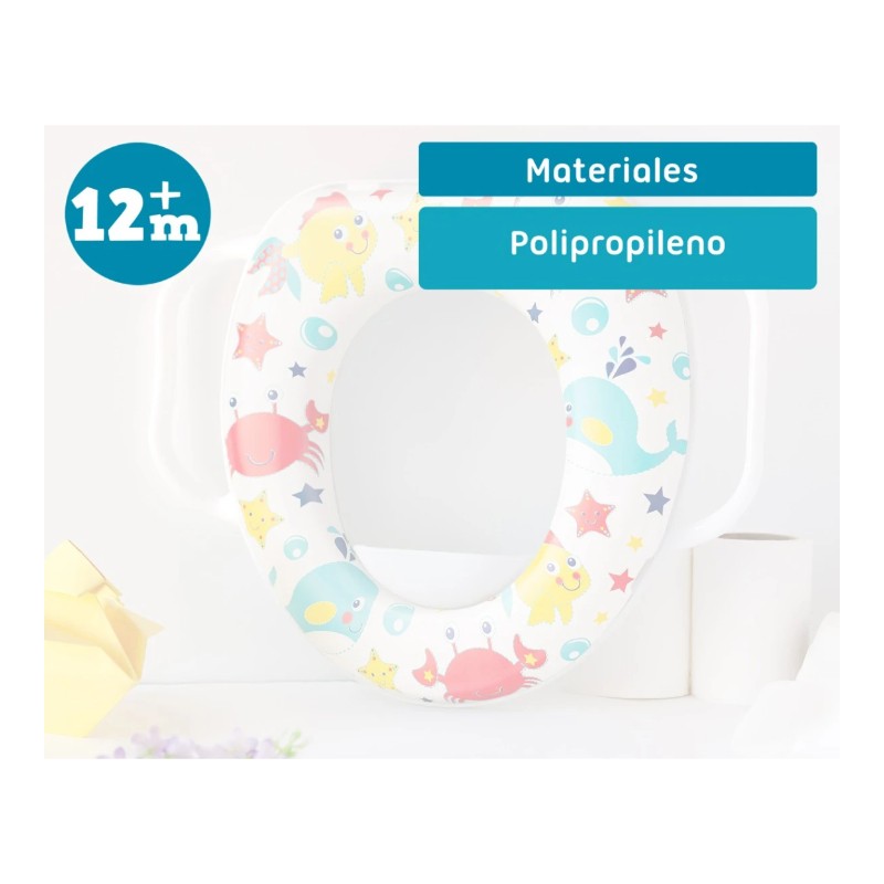 Reductor de WC Infantil con Asas – Diseño Oceánico Divertido