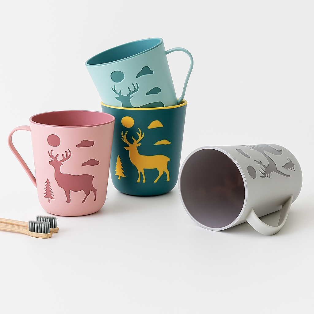 Taza plastica para cepillo de diente