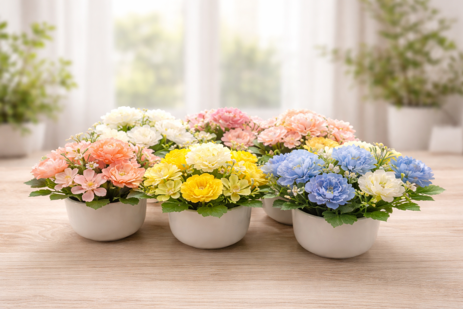 Maceta Decorativa con Flores Artificiales