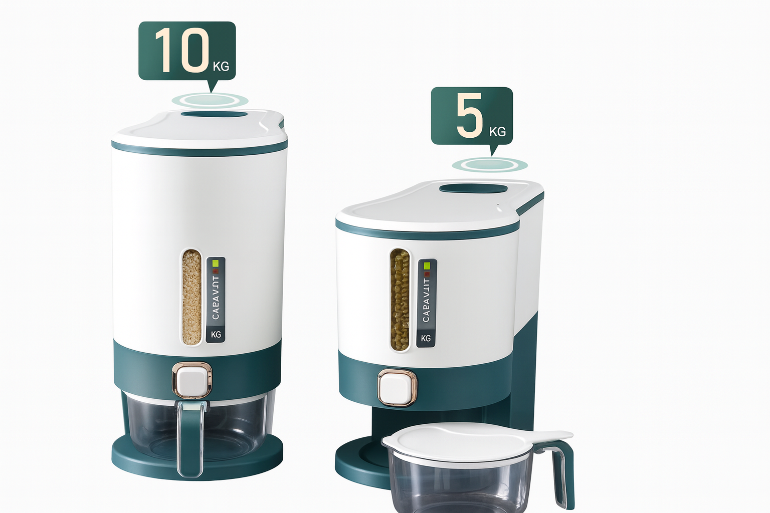 Dispensador de Plástico para Arroz –  (35×18×41.6 cm)