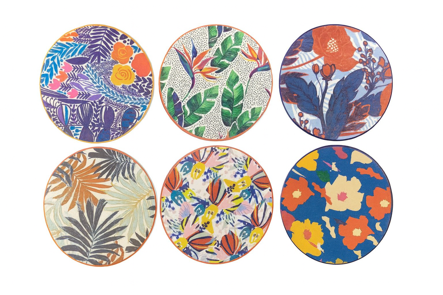 Set de posavasos de porcelana | 12 piezas – 20 cm