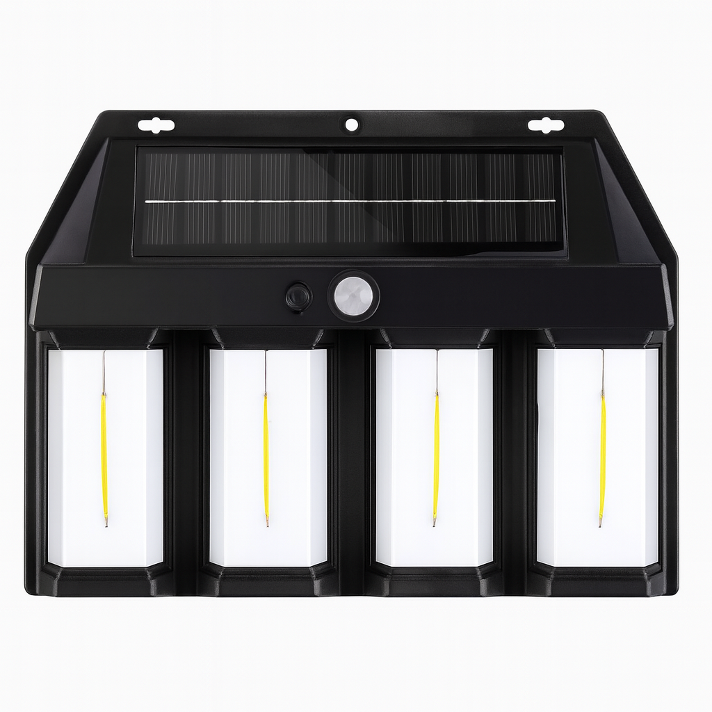 Lampara de pared con panel solar