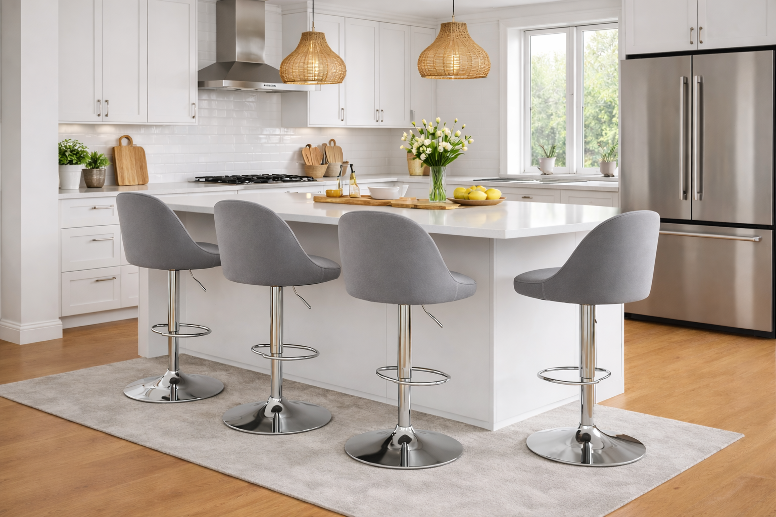 Silla de Bar – Diseño Compacto y Moderno | Estilo Fresco, Confort y Resistencia para Barras y Espacios Reducidos 