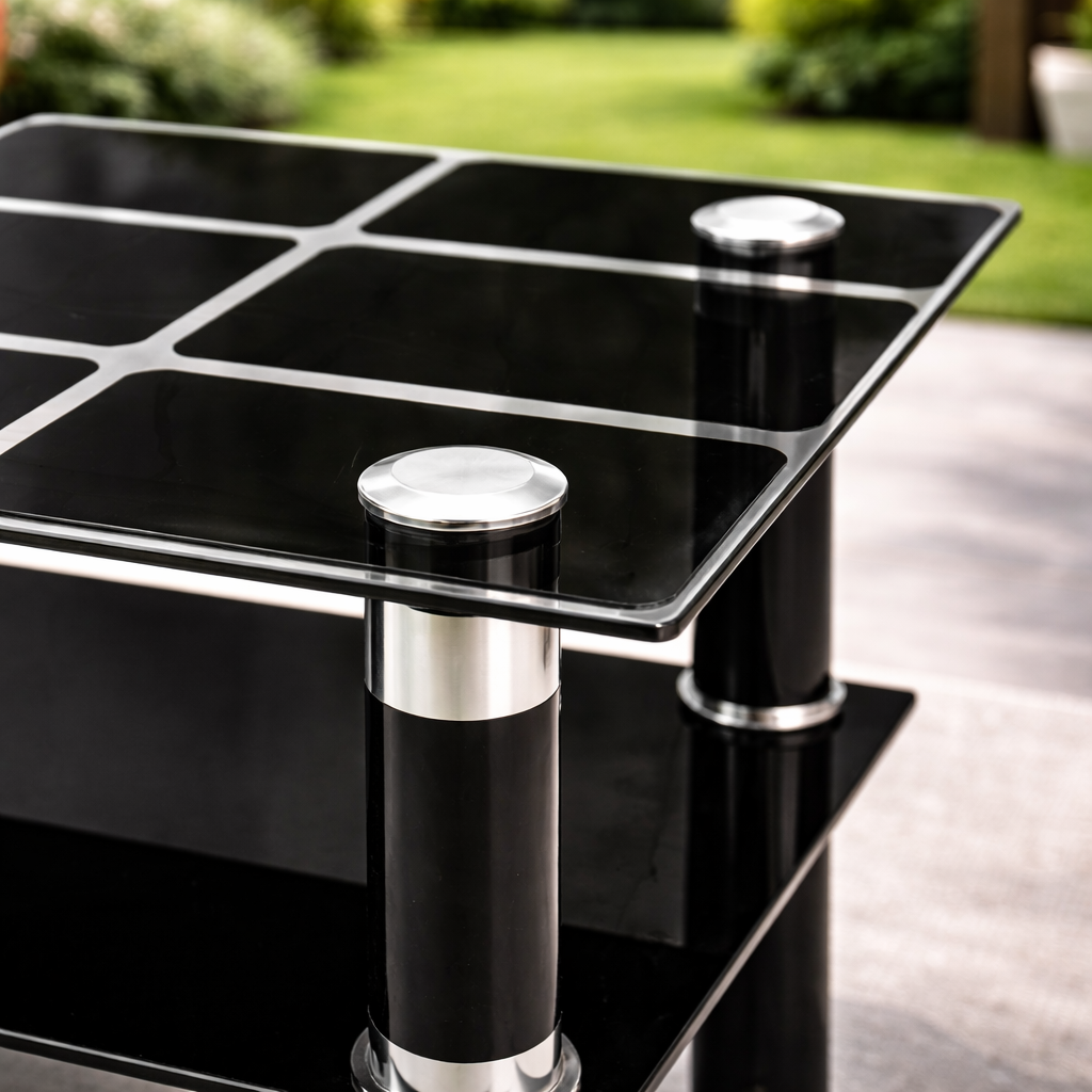 Mesa de Centro de Vidrio y Metal