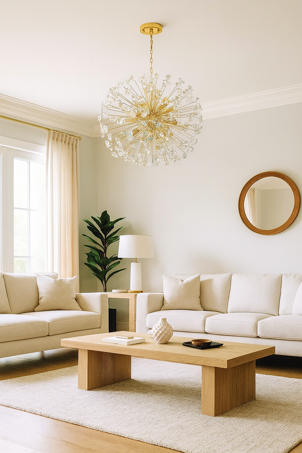 Lámpara colgante de cristal