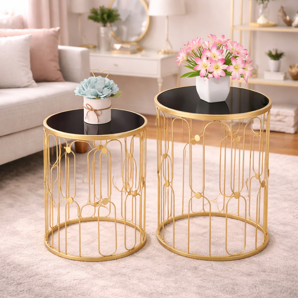 Set de Mesa Metálica Redonda