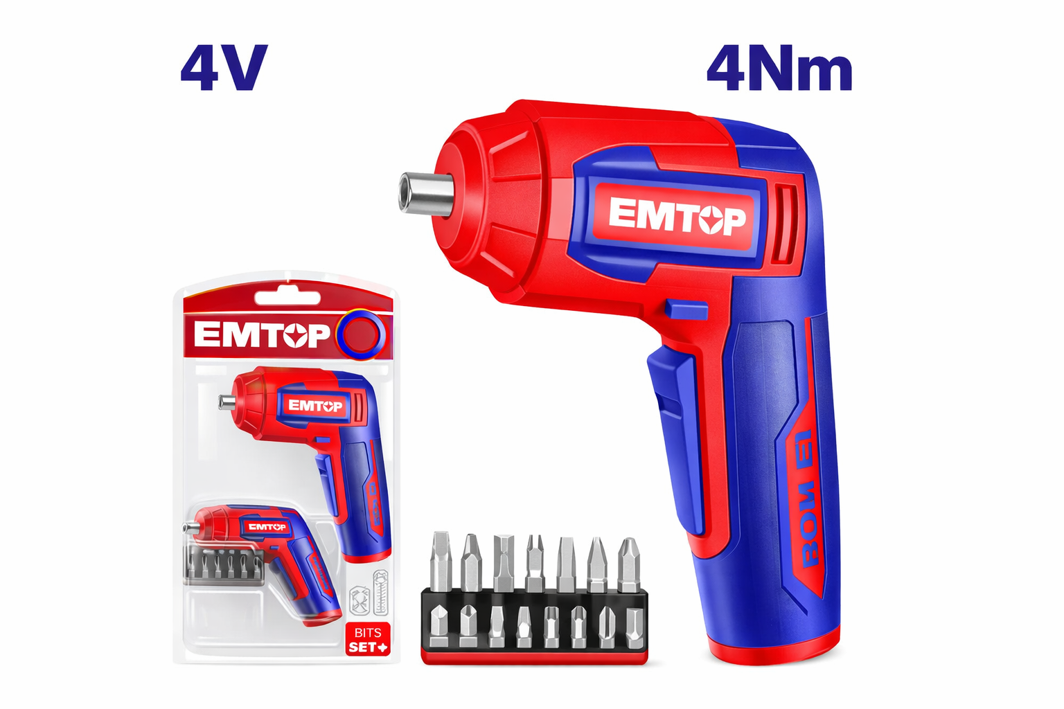 Atornillador Inalámbrico Compacto EMTOP – Eficiencia en la Palma de tu Mano