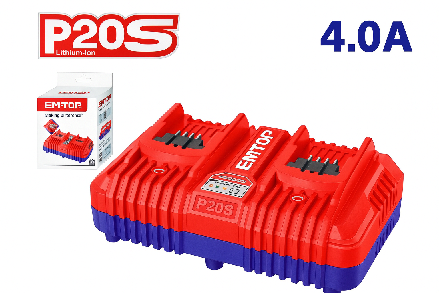 Cargador Dual Rápido para Baterías P20S