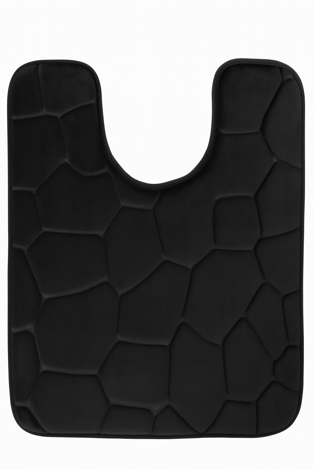 Alfombrilla WC piedra oscura, negra,