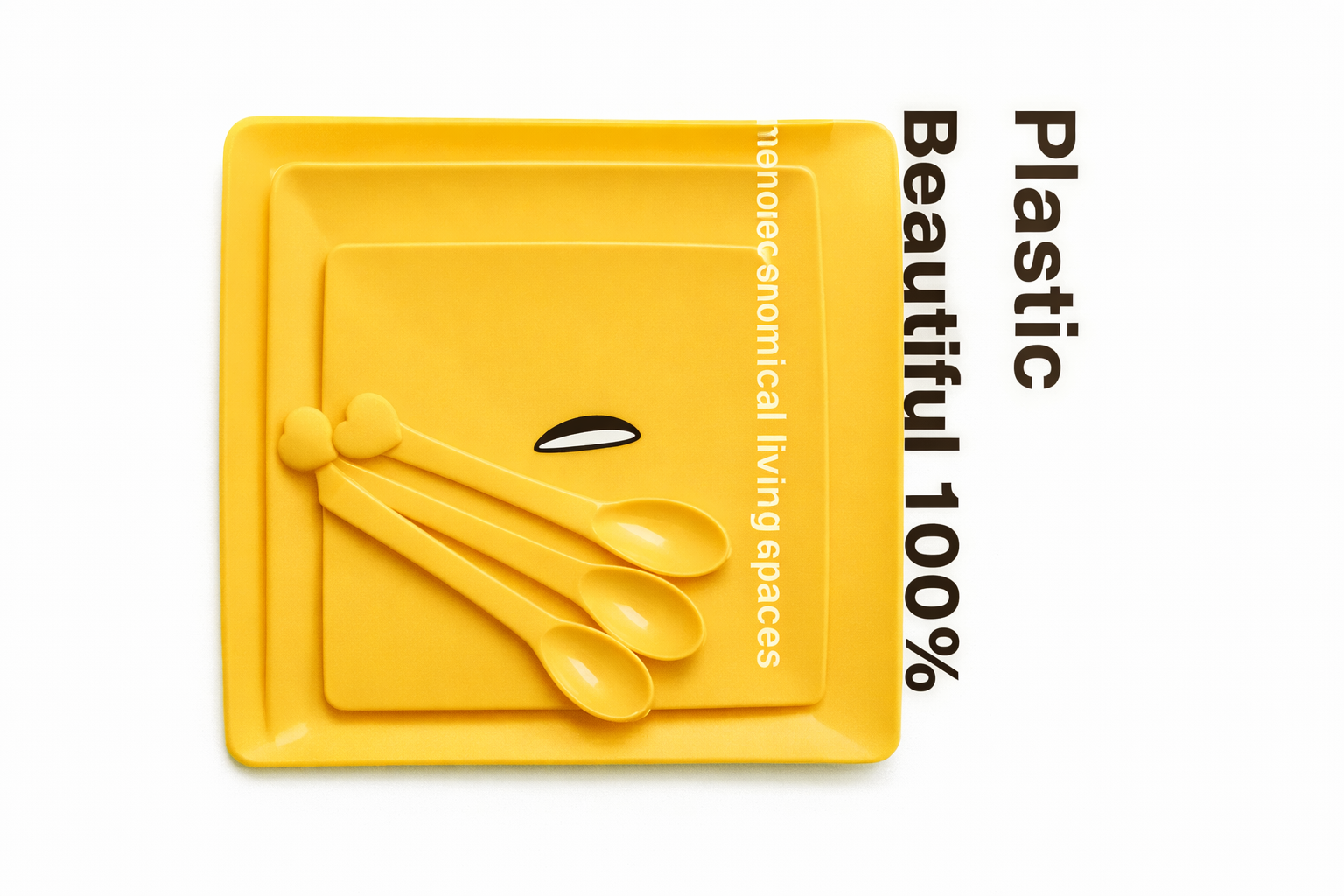 Kit de plato y cuchara de plastico para