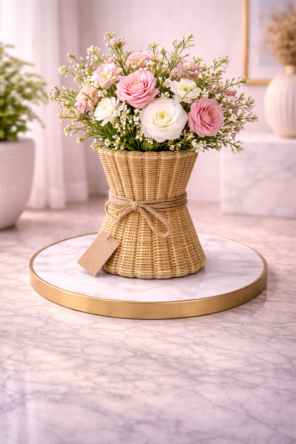 FLORERO DECORATIVO COMPACTO ELEGANTE