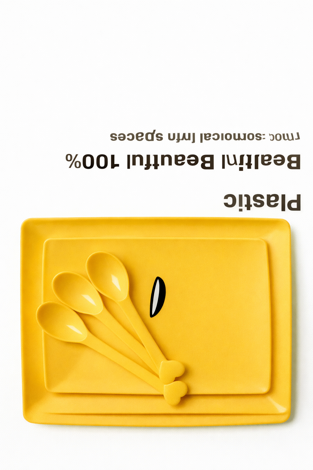 Kit de plato y cuchara de plastico para