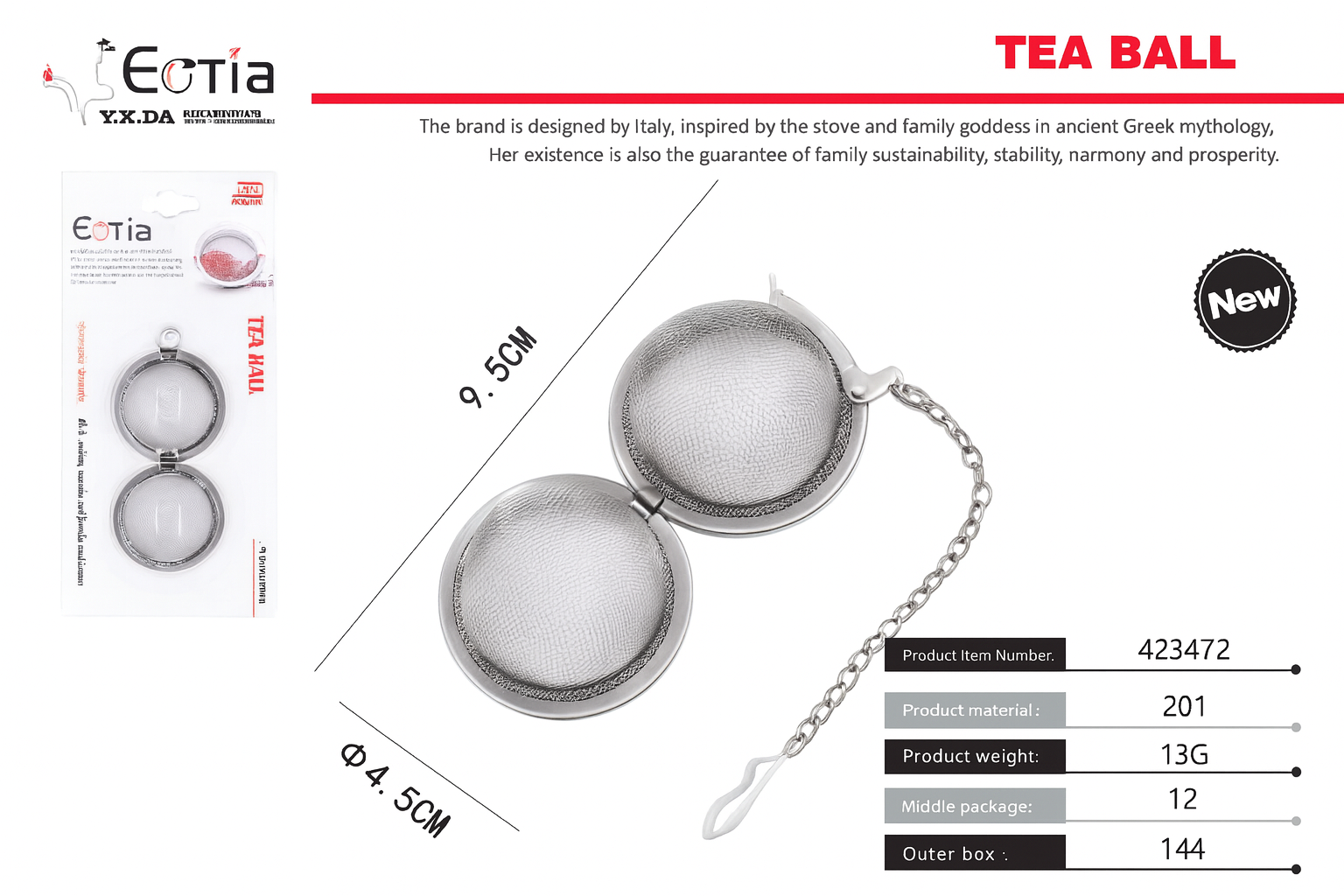 Bola de Malla Metálica para Té – Práctica, Reutilizable y de Acero Inoxidable