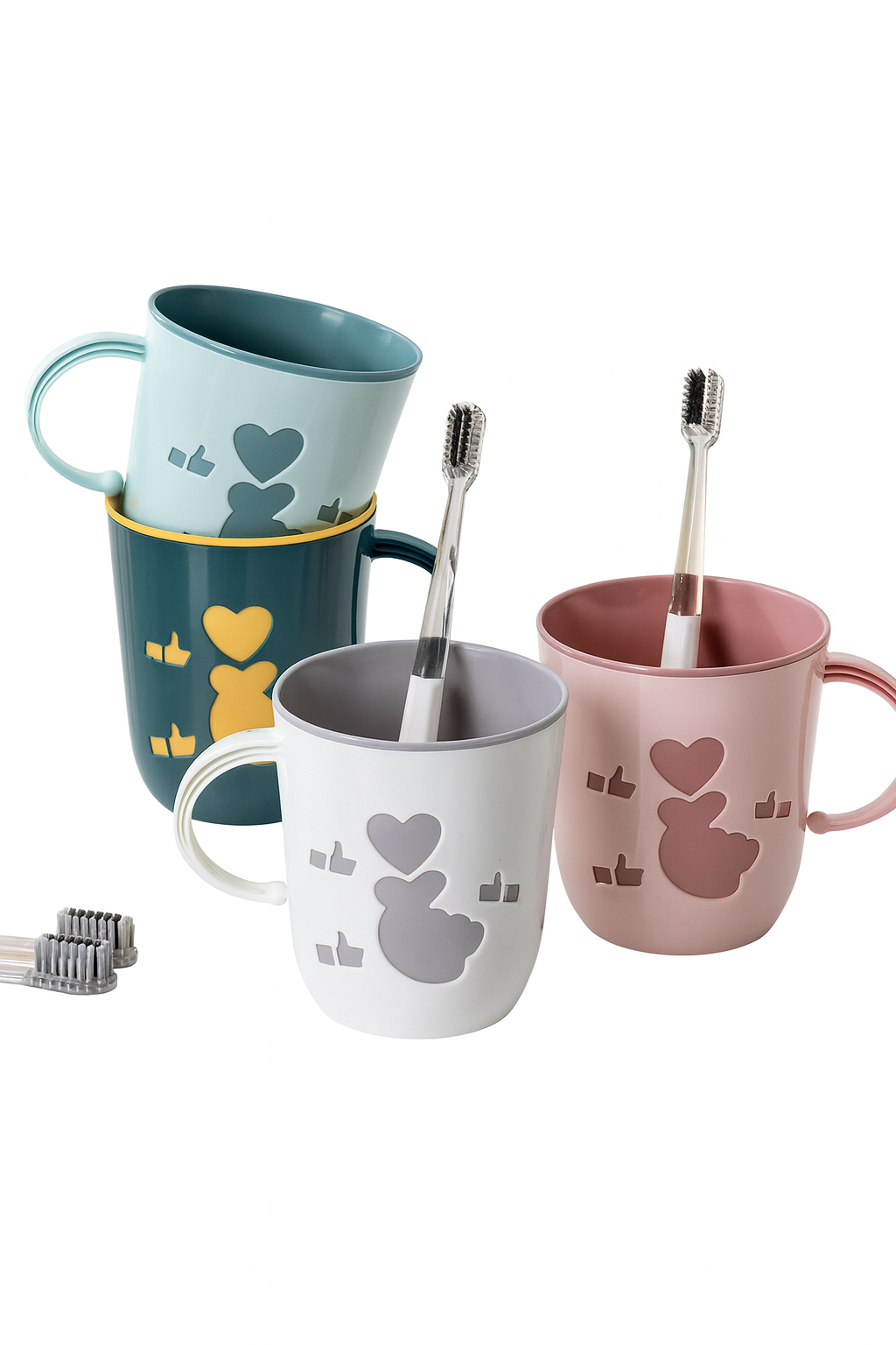 Taza de plastico para cepillo de dientes